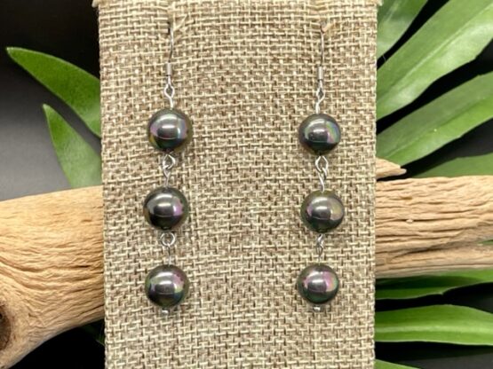 PEACOCK PEARL EARRINGS - Image 2